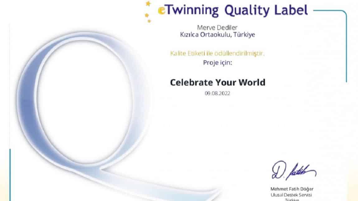 Okulumuzda Yürütülen İki e-Twinning Projemiz Kalite Etiketi Ödülüne Layık Görüldü