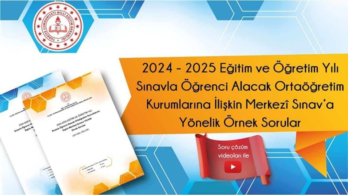 LGS Merkezi Sınavına Yönelik Yeni Örnek Soruları Yayımlandı